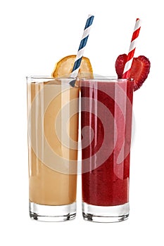 Banana and strawberry juice