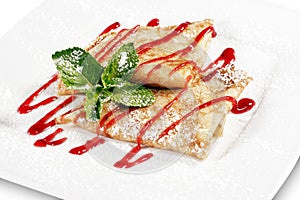 Banana Stuffed Pancakes