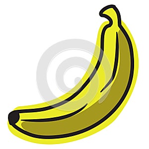 Banana; vector illustration for home decor.