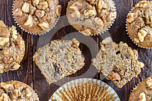 Banana Walnut and Chia Seed Muffins