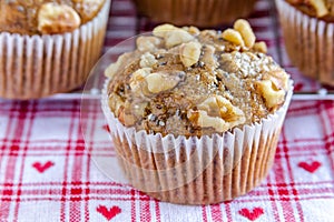 Banana Walnut and Chia Seed Muffins