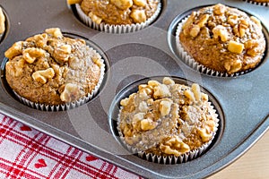 Banana Walnut and Chia Seed Muffins