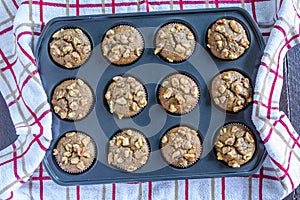 Banana Walnut and Chia Seed Muffins