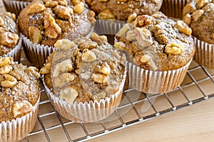 Banana Walnut and Chia Seed Muffins