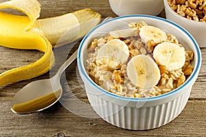 Banana walnut overnight oatmeal photo