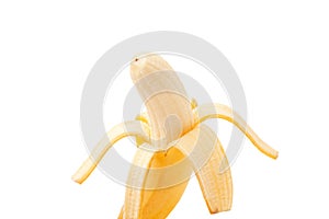 Banana on white photo