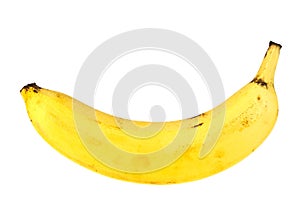 Banana on white background