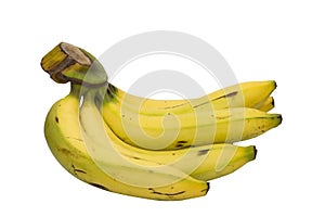 Banana on white background with cipping path photo