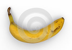 Banana, white background, clipping path