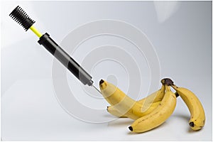 Bananas and bicycle pump