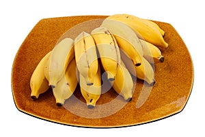 Bananas on the dish