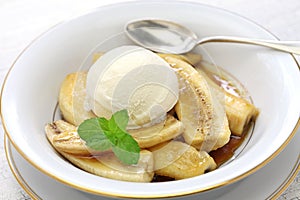 Bananas foster, american cuisine photo