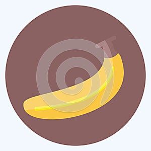 Bananas Icon in trendy flat style isolated on soft blue background photo