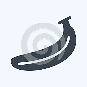 Bananas Icon in trendy glyph style isolated on soft blue background photo