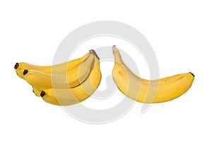Bananas isolated on white background with cilpping path.