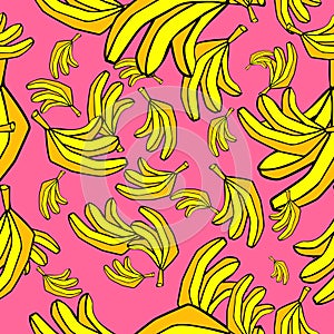 Plátanos sin costura patrón 
