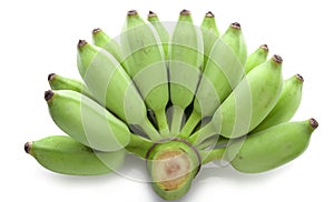 Bananas,Thai cultivated banana, Thai bananas on on white background