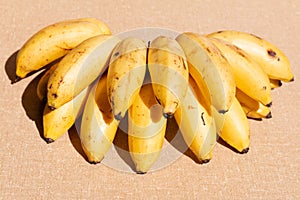 Bananas with white background.