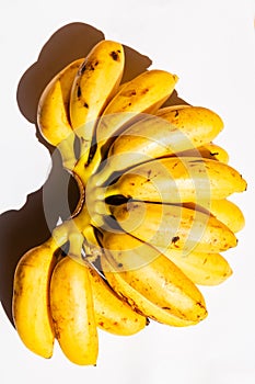 Bananas with white background.