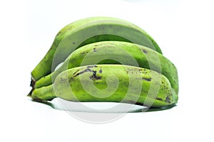 bananas on a white background