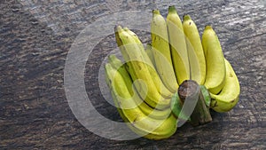 Bananas on wooden vintage table