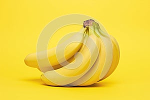 Bananas on a yellow background