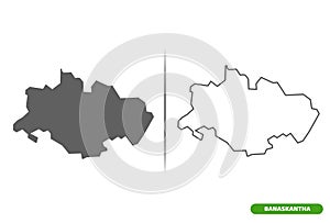 Banaskantha District of Gujarat State map