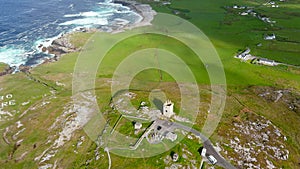 Banba's Crown aerial view, Malin Head, Ireland's northernmost point, Wild Atlantic Way. Co. Donegal