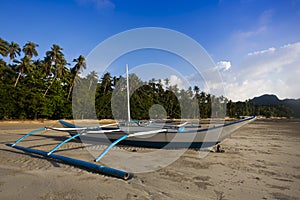 Banca boat on the beach