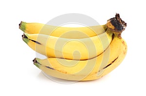 Banch of bananas on white background