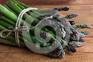 Banch of fresh green asparagus