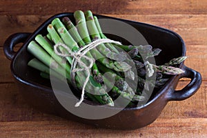 Banch of fresh green asparagus