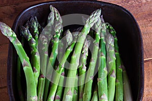 Banch of fresh green asparagus