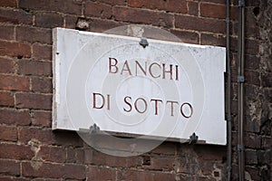 Banchi di Sotto in Siena