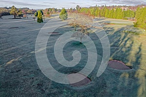 Banchory golf course aerial view in Scotland photo