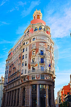 Banco de Valencia building in Pintor Sorolla street photo