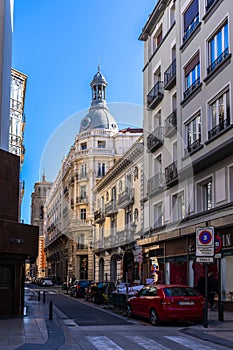 Banco Zaragozano old bank building in Zaragoza, Spain