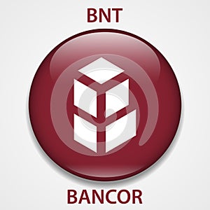 Bancor Coin cryptocurrency blockchain icon. Virtual electronic, internet money or cryptocoin symbol, logo