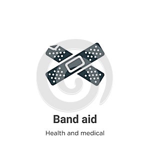 Band aid vector icon on white background. Flat vector band aid icon symbol sign from modern health and medical collection for