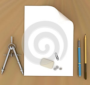 Band, pencil and compasses