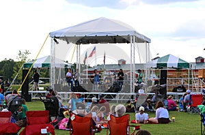 A Band Performs Onstage At The Discovery Park of America, Union City Tennessee