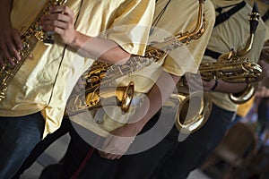 Band of saxophonists