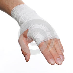 Bandage on a hand