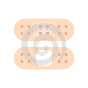 Bandage icon in flat style. Plaster, First aid kit business concept  isolated on white background vector illustration.