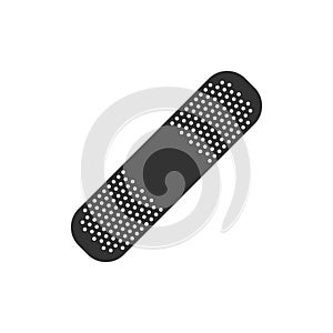 Bandage icon in flat style. Plaster vector illustration on white isolated background. First aid kit business concept