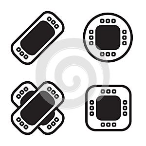 Bandage icon in four variations. Vector eps 10.