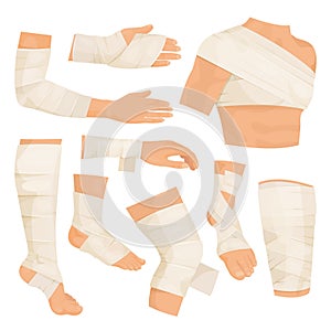 Bandaged body parts