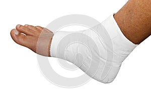 Bandaged foot photo