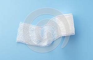 Bandages on a blue background
