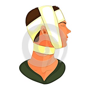 Bandaging of the head